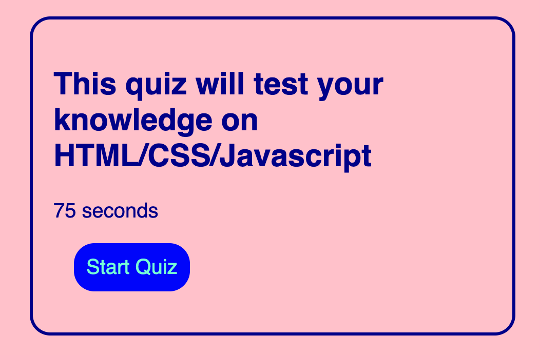 code quiz challenge